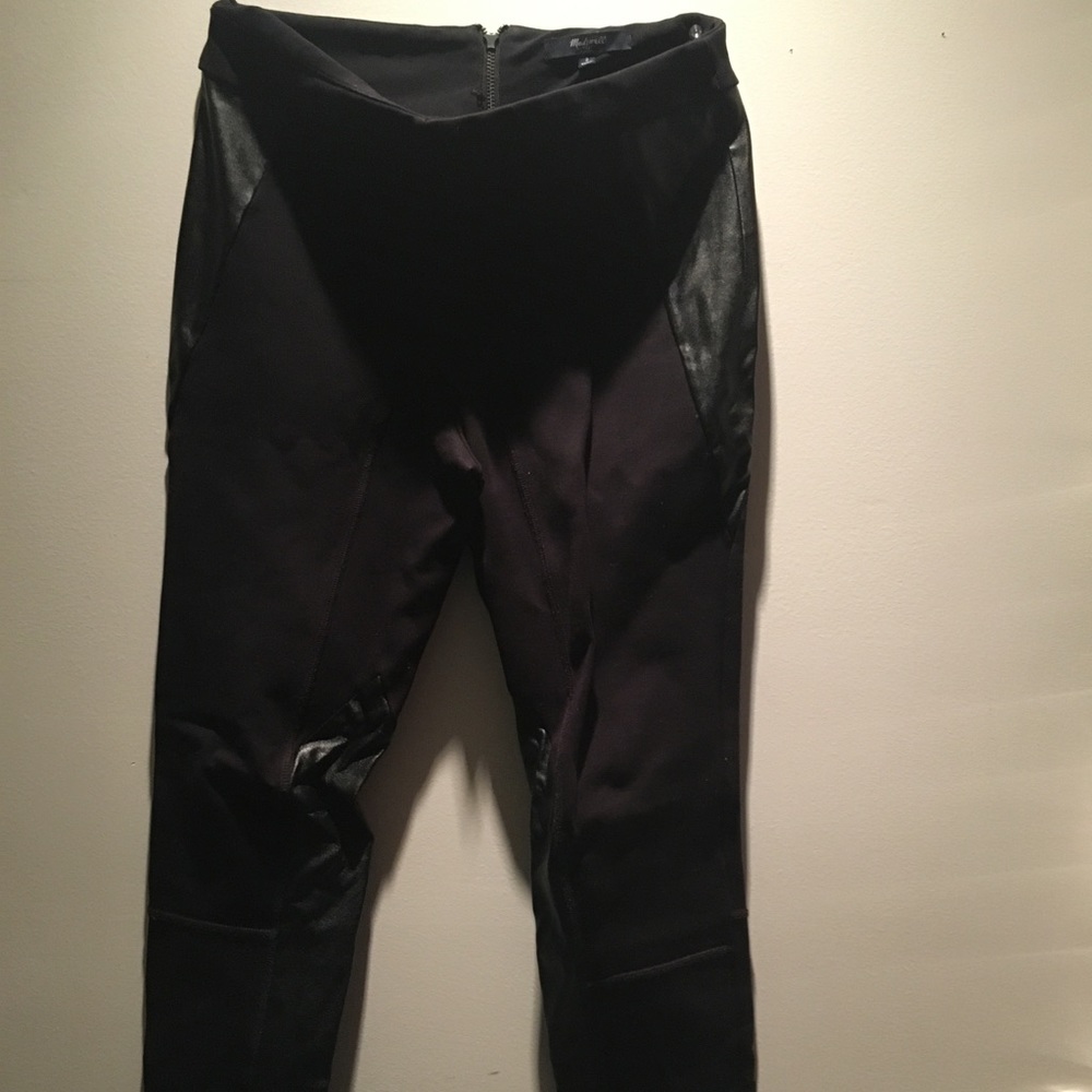 Madewell Pixie Pants with Leather Panels